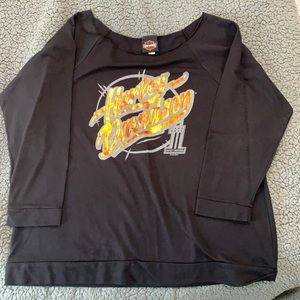 Harley Davidson sweatshirt with frayed neck